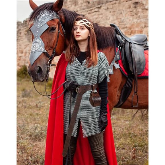 2 Pcs Medieval Viking Belt Leather Belt Pouch Renaissance Leather Belt Medieval - Picture 4 of 6